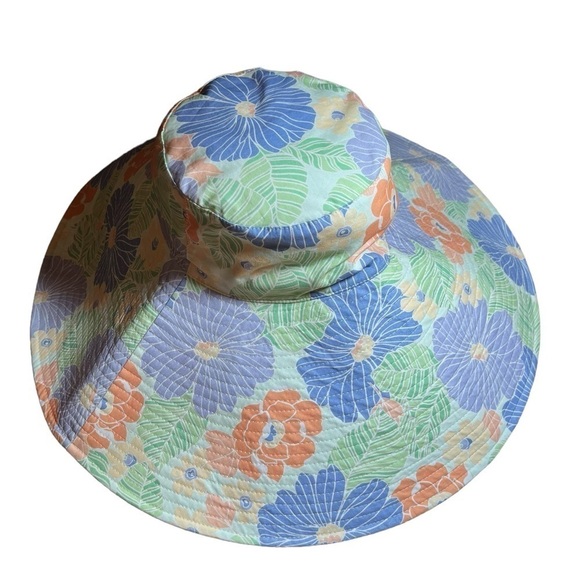 & Other Stories Green Orange Floral Printed Cotton Bucket Hat Medium main image 4